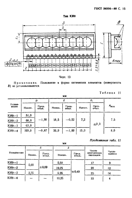 ГОСТ 24354-80 Индикаторы знакосинтезирующие полупроводниковые. Основные размеры (фото 16 из 26)