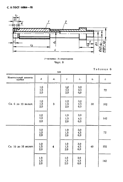 ГОСТ 14864-78 Пробки пневматические для отверстий диаметром от 3 до 160 мм. Технические условия (фото 9 из 19)