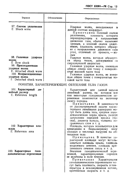 ГОСТ 23281-78 Аэродинамика летательных аппаратов. Термины, определения и буквенные обозначения (фото 14 из 33)