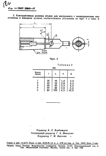 ГОСТ 22843-77 Втулки разрезные для инструмента с цилиндрическим хвостовиком. Конструкция и размеры (фото 16 из 18)