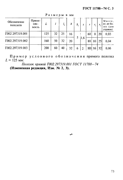 ГОСТ 11788-74 Полозки прямые отделочные. Конструкция (фото 3 из 3)