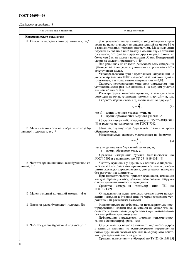 ГОСТ 26699-98 Установки бурильные шахтные. Общие технические требования и методы испытаний (фото 11 из 23)