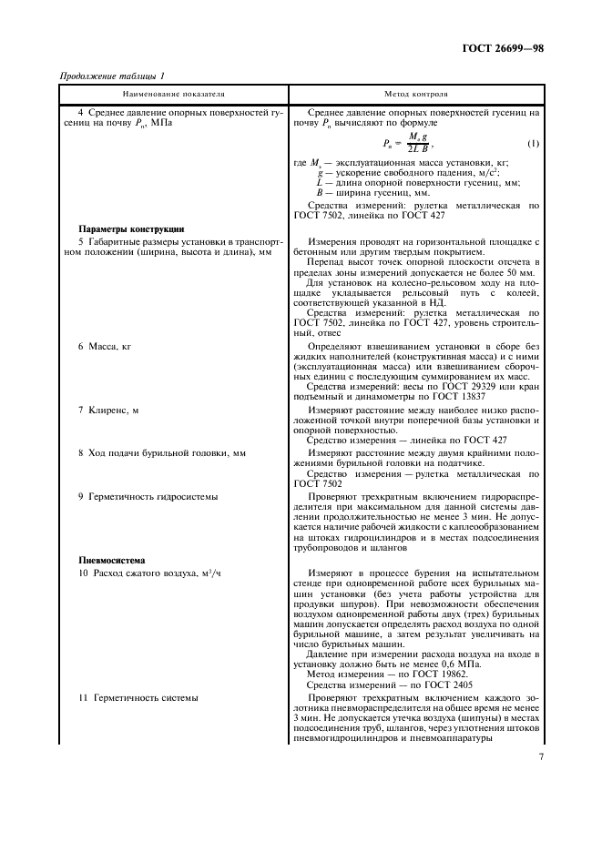 ГОСТ 26699-98 Установки бурильные шахтные. Общие технические требования и методы испытаний (фото 10 из 23)