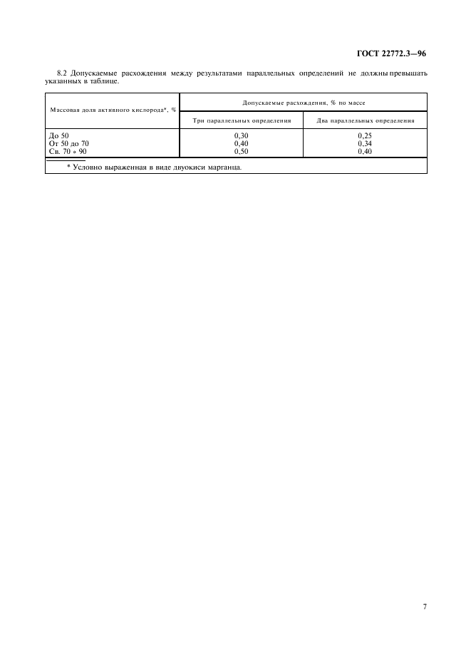 ГОСТ 22772.3-96 Руды марганцевые, концентраты и агломераты. Методы определения двуокиси марганца (фото 10 из 11)
