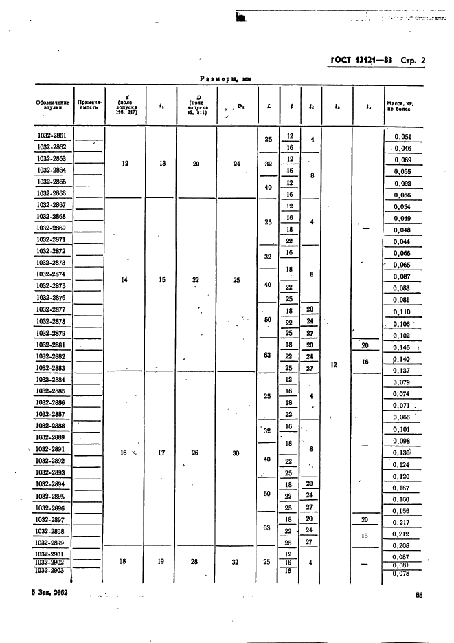 ГОСТ 13121-83 Штампы для листовой штамповки. Втулки направляющие ступенчатые. Конструкция и размеры (фото 2 из 12)