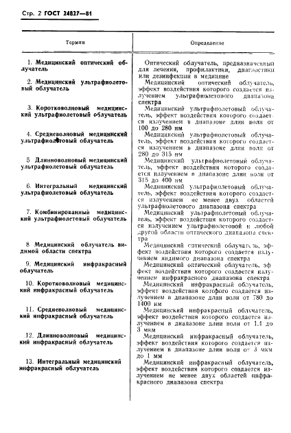 ГОСТ 24827-81 Облучатели оптические медицинские. Термины и определения (фото 4 из 12)