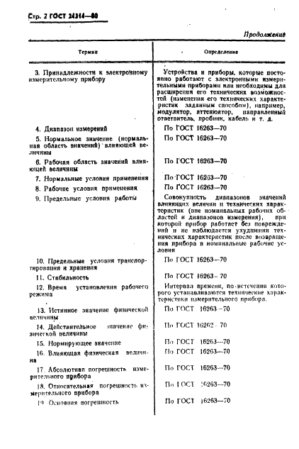 ГОСТ 24314-80 Приборы электронные измерительные. Термины и определения, способы выражения погрешностей и общие условия испытаний (фото 3 из 7)