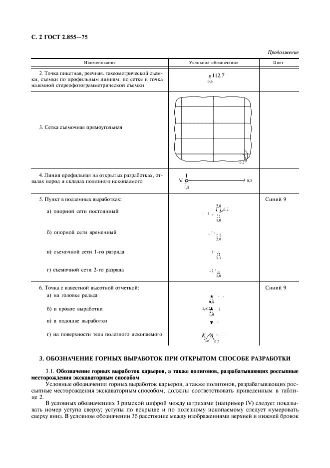 ГОСТ 2.855-75 Горная графическая документация. Обозначения условные горных выработок (фото 3 из 31)