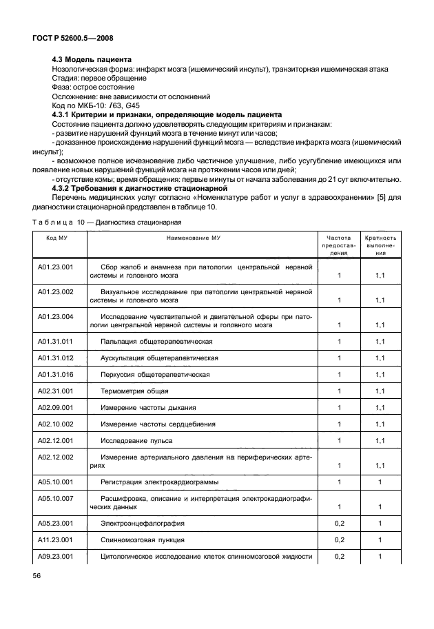 ГОСТ Р 52600.5-2008 Протокол ведения больных. Инсульт (фото 61 из 165)