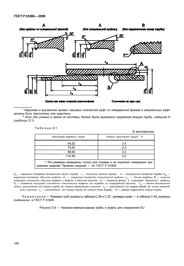 ГОСТ Р 53366-2009 Трубы стальные, применяемые в качестве обсадных или насосно-компрессорных труб для скважин в нефтяной и газовой промышленности. Общие технические условия (фото 162 из 195)
