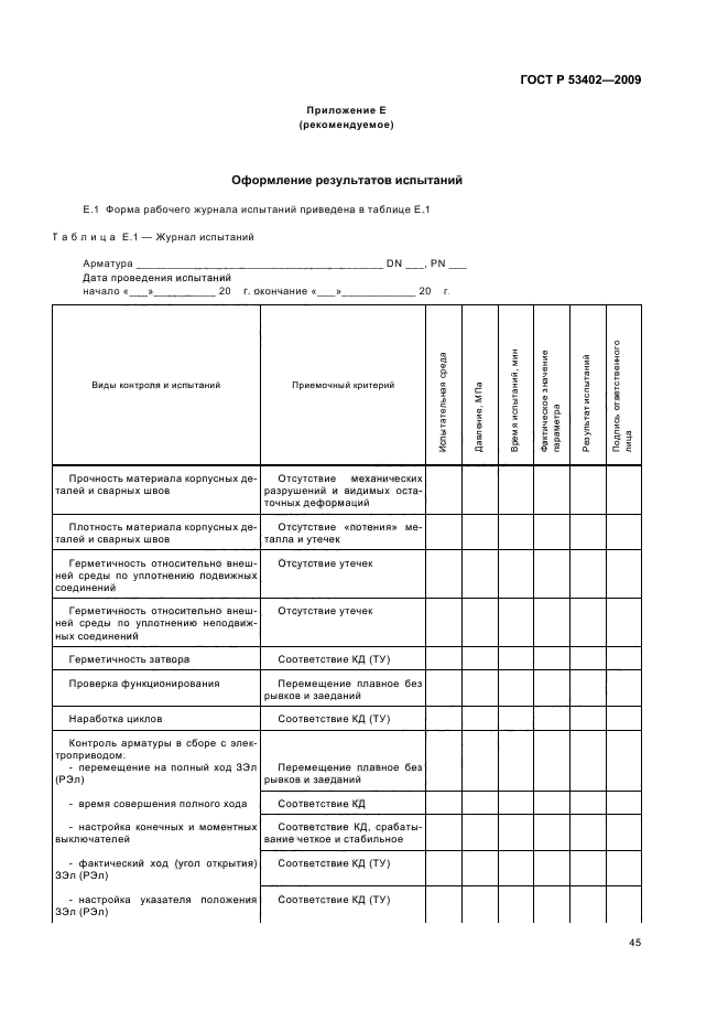 ГОСТ Р 53402-2009 Арматура трубопроводная. Методы контроля и испытаний (фото 49 из 58)