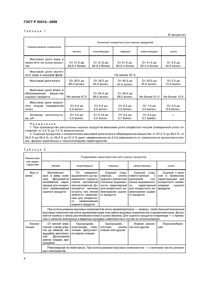 ГОСТ Р 53512-2009 Продукты сырные. Общие технические условия (фото 6 из 16)