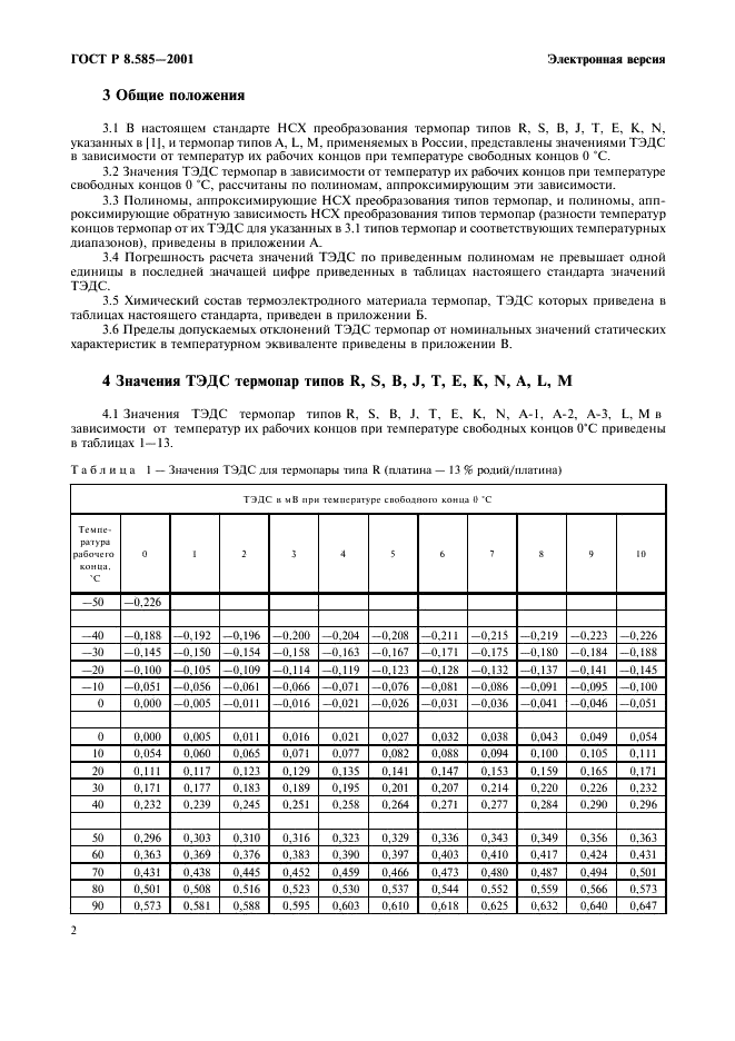 ГОСТ Р 8.585-2001 Государственная система обеспечения единства измерений. Термопары. Номинальные статические характеристики преобразования (фото 8 из 84)