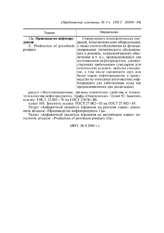 Изменение №1 к ГОСТ 26098-84  (фото 2 из 2)