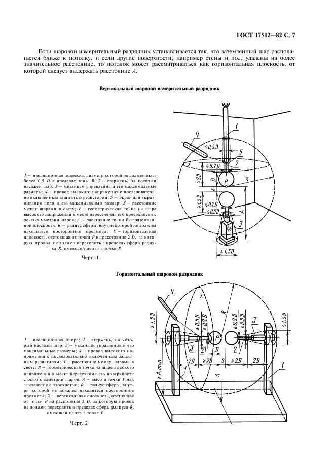 ГОСТ 17512-82 Электрооборудование и электроустановки на напряжение 3 кВ и выше. Методы измерения при испытаниях высоким напряжением (фото 8 из 23)